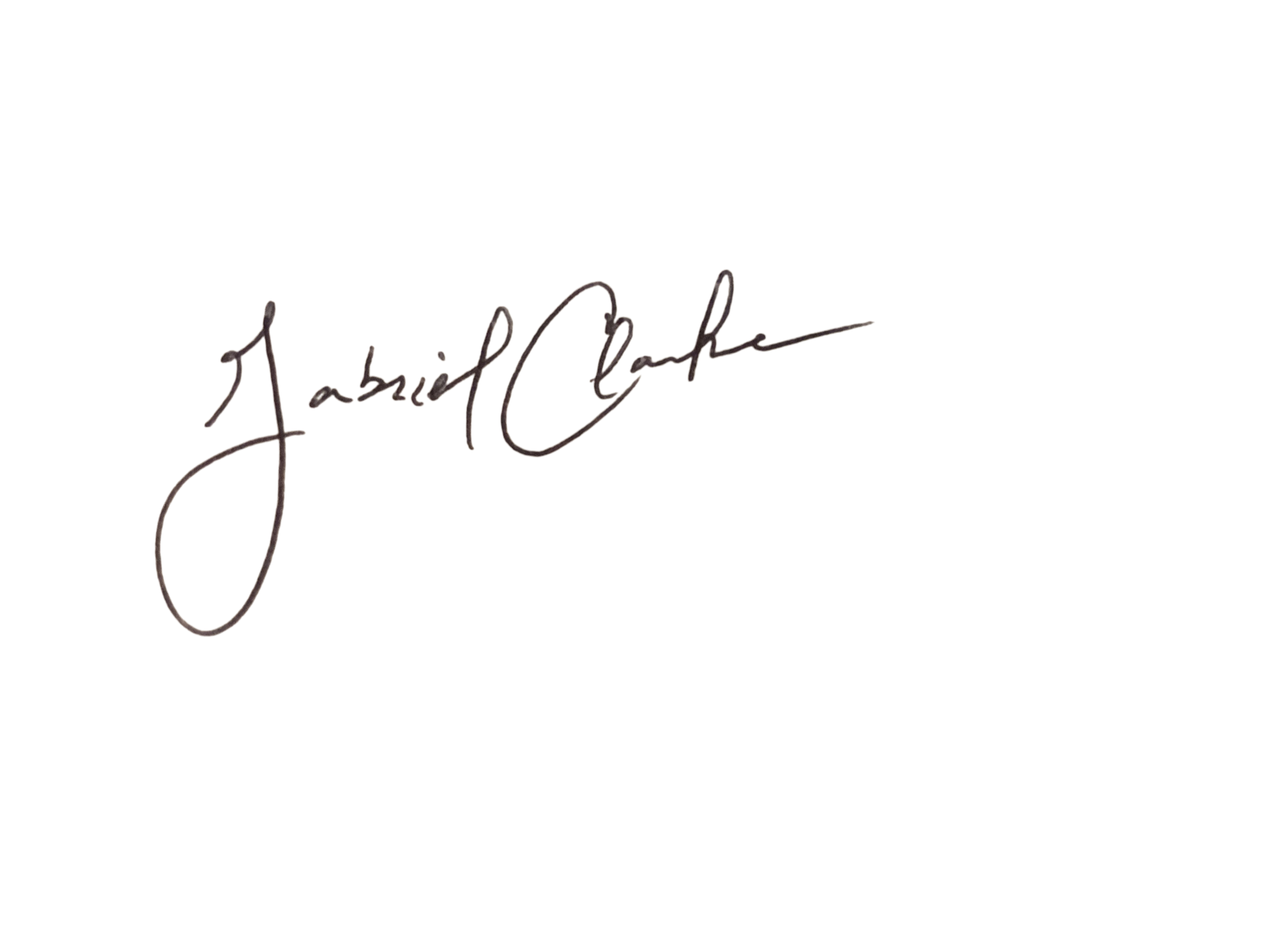 Gabriel Clarke signature